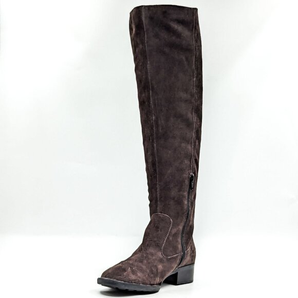 Born Women Borman Over The Knee Grey Suede Waterproof Tall Boots size 6.5 - Picture 3 of 10
